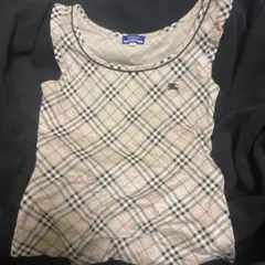 値下げ⭕️BURBERRY BLUELABEL ノバチェック　フリルノースリーブ