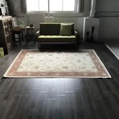 ペルシャ柄 ラグ ラグマット ダイニングラグ 160x230cm アイボリー ペルシャ柄 ラグ ラグマット ダイニングラグ 160x230cm アイボリー