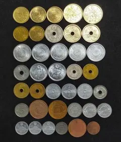 【特年、未使用(に近い)10枚入り】近代貨幣20種 38枚 M17年〜S25年のサムネイル