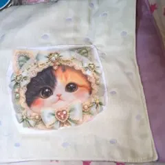 ガーゼタオルパネル猫ハンドメイド - メルカリ