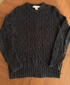 H&M ダークグレー ケーブルニットセーター XSサイズ