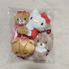 サンリオ　タイニーチャム　ハローキティ　マスコット　シュシュ　ブラウンセット