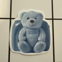 青いクマのぬいぐるみ ステッカー