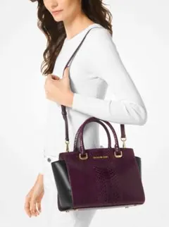 美品MICHAEL KORS パープル ハンドバッグ