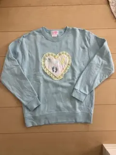 ナイルパーチ・トレーナー　水色 ハート刺繍のサムネイル