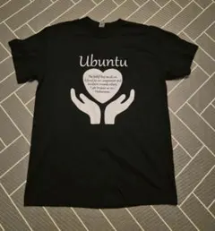 【GILDAN】Ubuntu メッセージ 両面プリント Tシャツ M 黒 古着