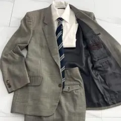 【美品✨】コムサメン スーツ セットアップ ツータック 総柄 白黒 M