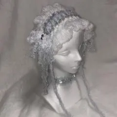 ハンドメイド　ニット　ヘッドドレス( )✩‧₊