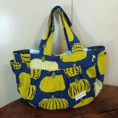 カボチャ柄コットン製トートバッグ