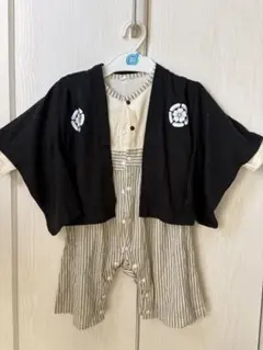 ベビー袴ロンパース80cm&靴下　和装フォーマルセット