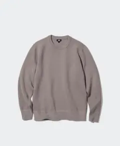 UNIQLO＊ウォッシャブルミラノリブクルーネックセーター ベージュ Sサイズ
