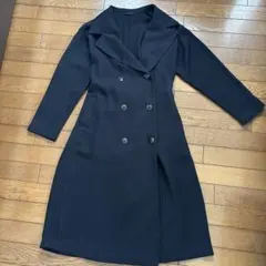 GU 濃紺　ダブルブレスト トレンチコート