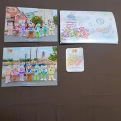 ダッフィーフレンズ 20周年 カラフルハピネス 写真、シールセット