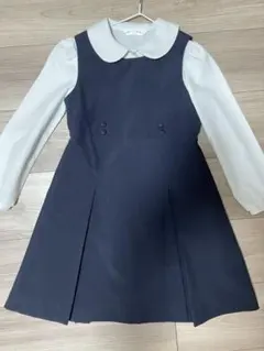 プチフルール　ネイビー　ジャンパースカート