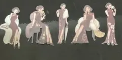 中華コラージュ　人物シール　おすそ分け　赤　1