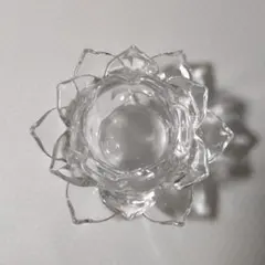 最終値下げ　蓮の花 ガラス製 キャンドルホルダー