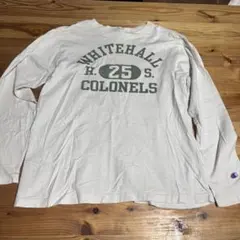 Champion ホワイトホール コロネルズ 長袖Tシャツ M