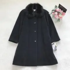 未使用 ラベルダ ロングコート アンゴラ混 アウター シンプル ベーシック M