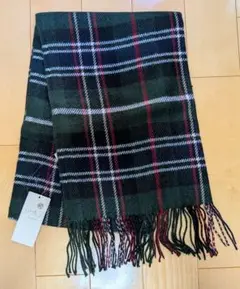 earth music&ecology チェックマフラー グリーン 新品未使用