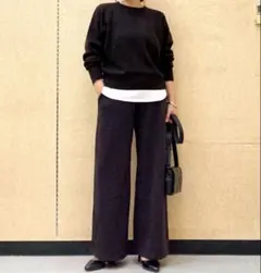 【美品】ユニクロ　ウォームフリースストレートパンツ L