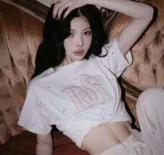Hello DarichキルティングアップリケビジューTシャツ 白 新品未開封