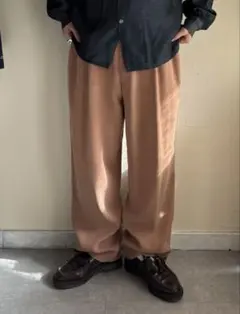 90s LANCEL tencel slacks pink beige