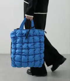 もこもこブロックトートバッグL