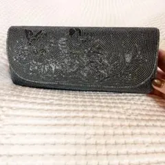 総ビーズ クラッチバッグ グレー 冠婚葬祭 フォーマル 和装