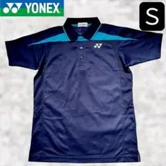 【美品】YONEX ゲームシャツ S ネイビーブルー バドミントン テニス