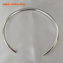 【値下】チョーカー　ネックカフ　カーブライン　シルバー　パーティ カジュアル