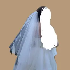 ウェディングベール ホワイト グリッター　ラメ