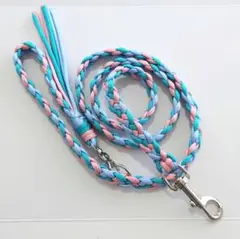 パラコード カフェリード120cm 小型犬 6本編み カラフル