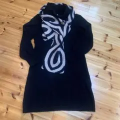 ユニクロ タートルネックロングニットワンピース