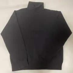 スムースニットタートルネックセーター M ブラック