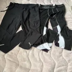 メンズPUMA トレーニングパンツ ブラック　2本セット商品 L