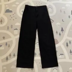 GU カットソーストレートパンツ　L 黒　323098 ブラック　ユニクロ