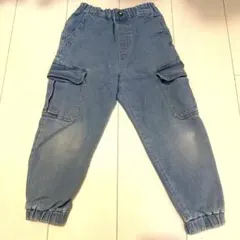 新品☆コムサイズム　デニムジョガーカーゴパンツ110㎝