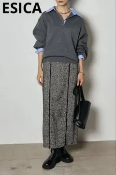 新作　ESICA エシカ　襟付きポロトップス