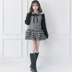 ベルシャルム ノースリーブフリルワンピース グレー Belle Charme Nosleeve Frill Onepiece グレー - メルカリ