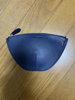 J&M DAVIDSON レザー ポーチ ネイビーのサムネイル