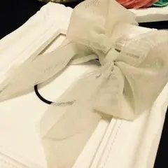 ふわふわリボンヘアゴム