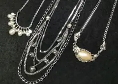 お洒落なデザイン ネックレス ３点まとめ売り #1577-39