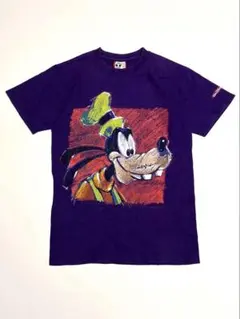 USA製 Disney ディズニー グーフィー アート Tシャツ 紫 Sのサムネイル