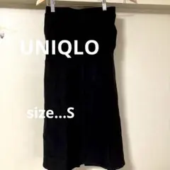 ブラックロングスカート⚫︎スリット入り⚫︎UNIQLO⚫︎サイズS