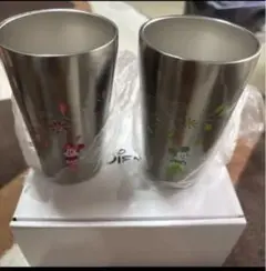 ディズニーミッキー、ミニーのペアグラス ステンレス タンブラー