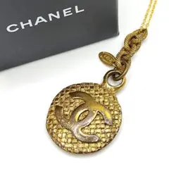 28211✨️シャネル ネックレス カンボンプレート ゴールド フラワー 