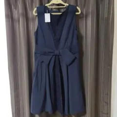 新品タグ付き！フォーマル　RagOut ワンピース　ドレス　ネイビー　L