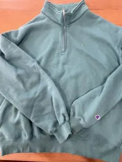 Champion チャンピオン　ハーフジップ　スウェット Lサイズ グリーン