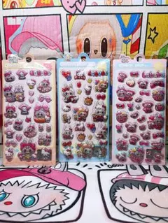 ♡LABUBU コラボボンボンドロップシール♡３枚組♡#②