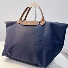 極美品✨希少ロンシャン 大容量 プリアージュ ネイビー ボストン